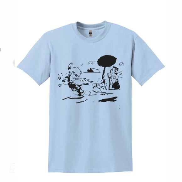 Pulp Fiction Jules Krazy Kat Light Blue T-Shirt 141 - Picture 1 of 5
